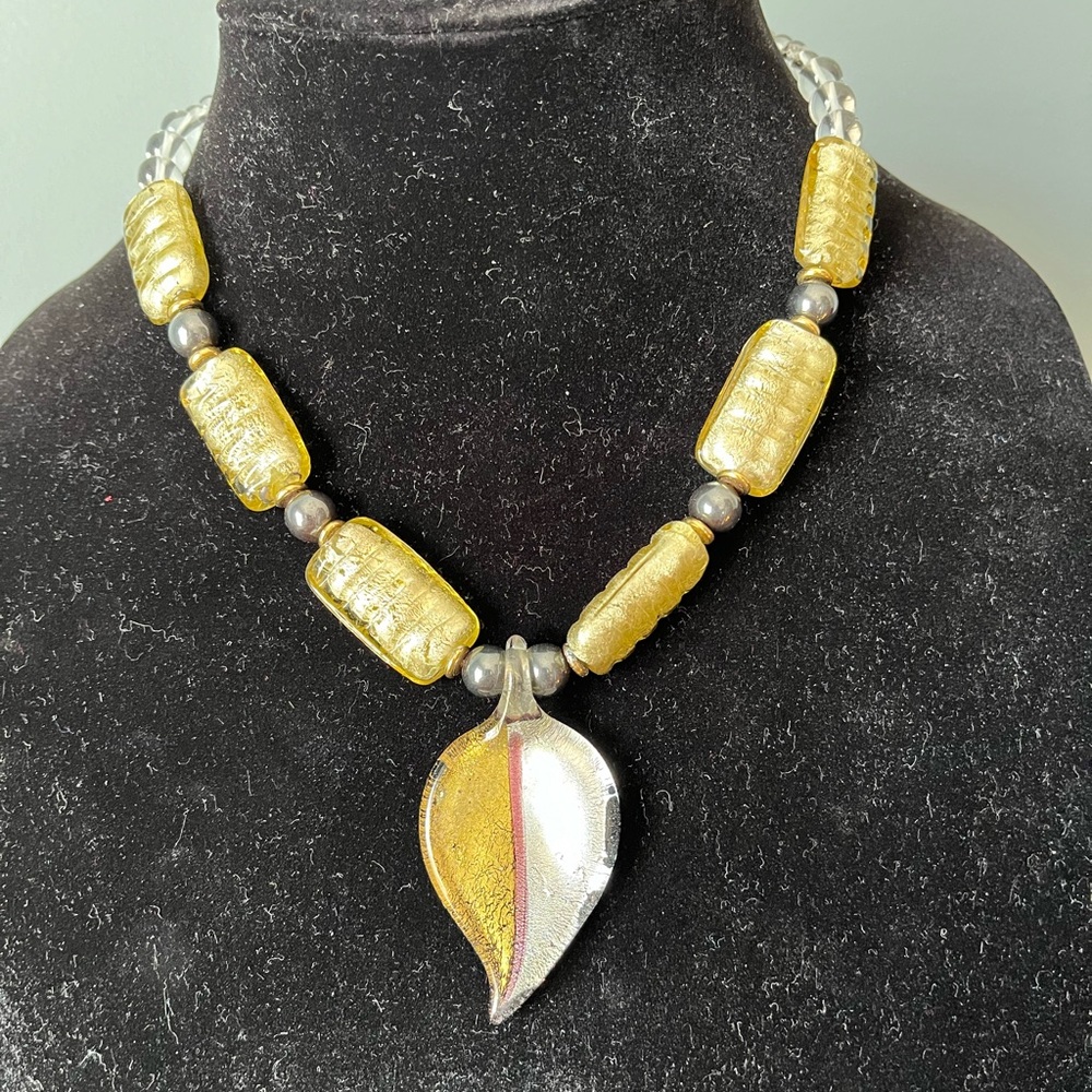 Lovely handmade glass necklace